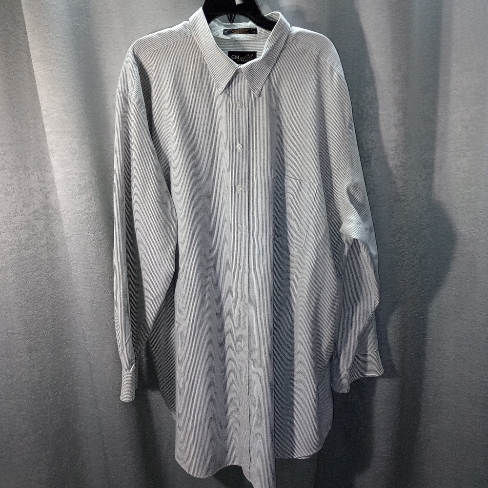 Blue & White Striped Button Up
